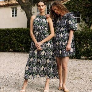 Cleobella Becca Ankle Dress-Casablanca Print.